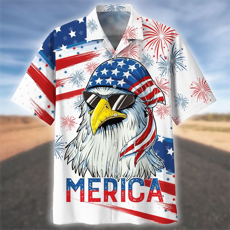 Custom Bowling Shirts for Men and Women - Eagles Bowling Team Shirts for Men and Women - Customized American Flag Designer Bowling Shirt