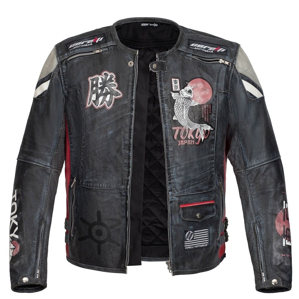 TOKYO VINTAGE FULLY-PROTECTED BIKER LEATHER JACKET