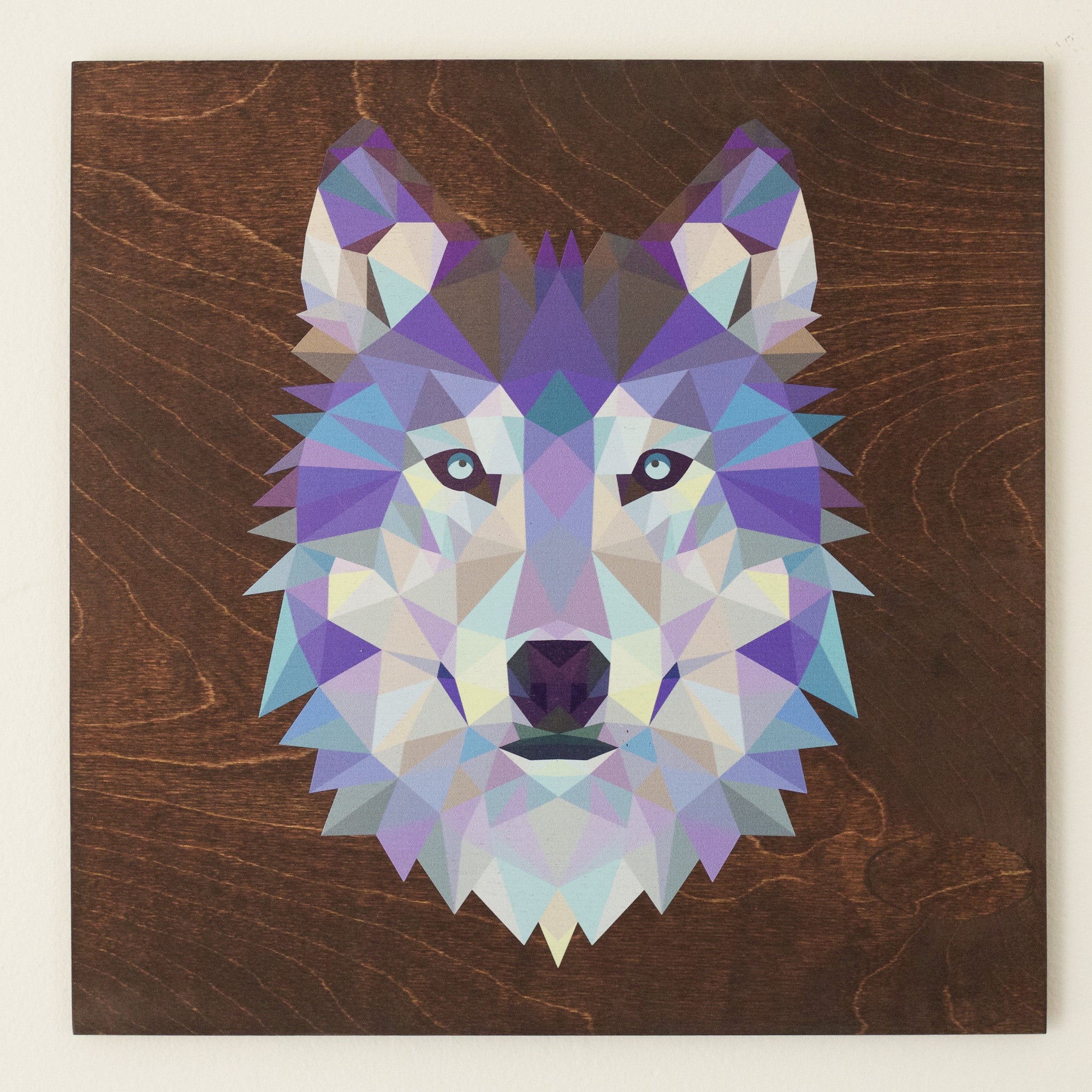 Reclaimed Print Co We Print On Wood Geometric Wolf