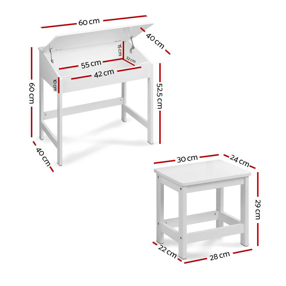 writing desk and stool set