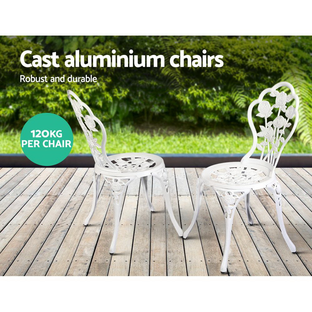 bistro patio set white