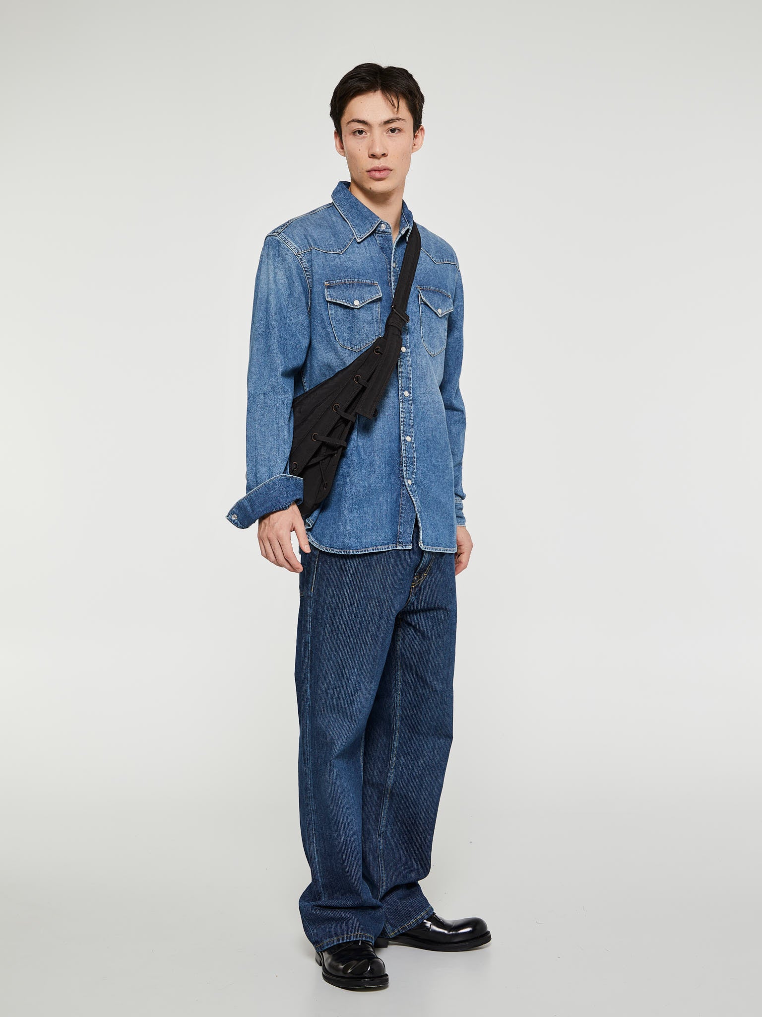 Acne Studios - Denim Button-Up Shirt in Black – stoy