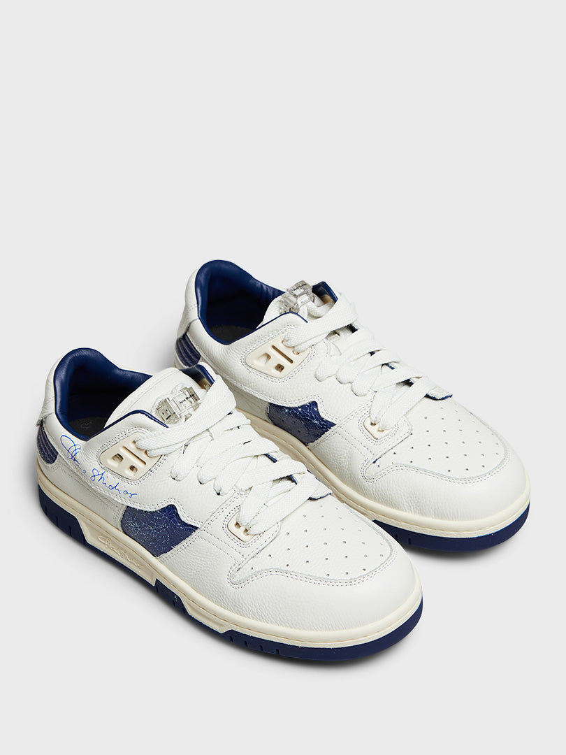 Disciplin komponent Udfør Acne Studios Face - Low Pop W Sneakers in White and Blue – stoy