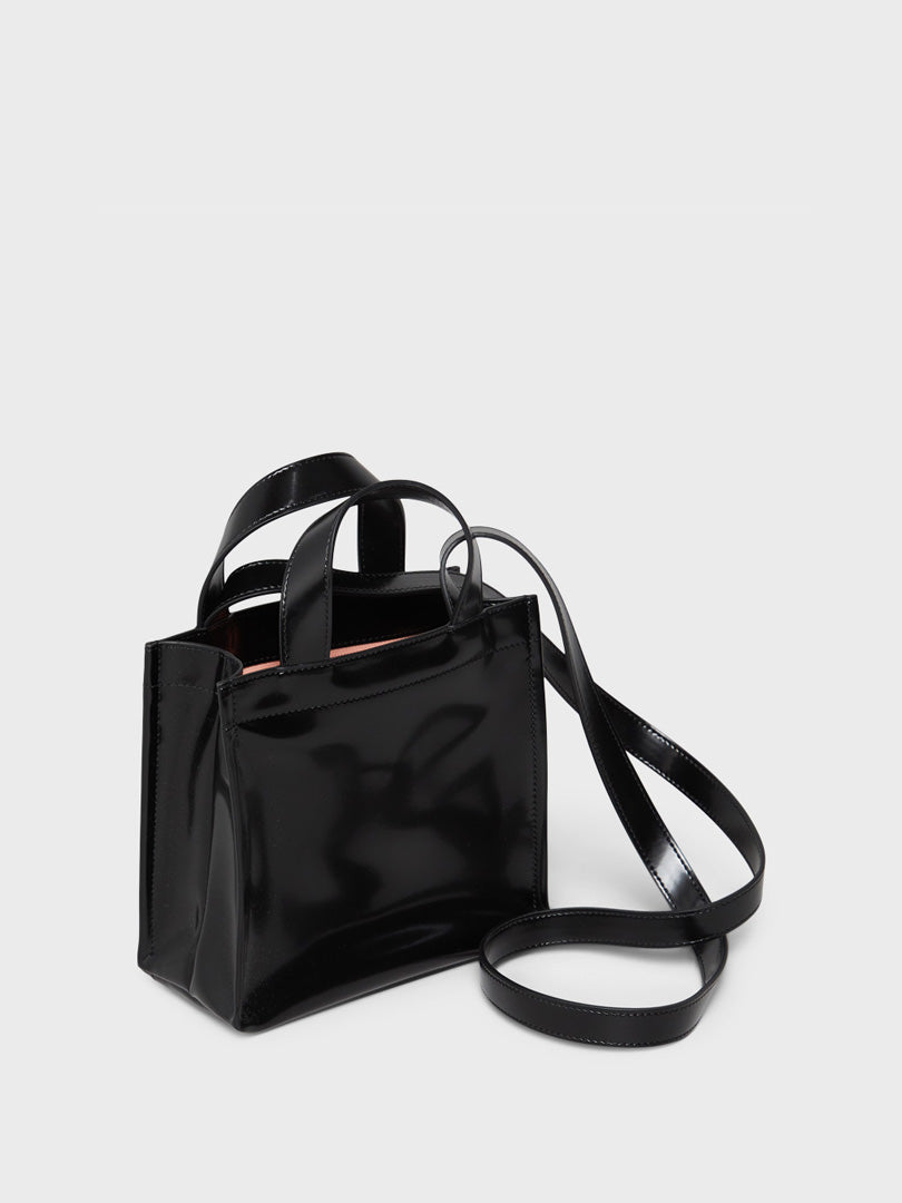 Petite Market Bag in Black with “NEW YORK”