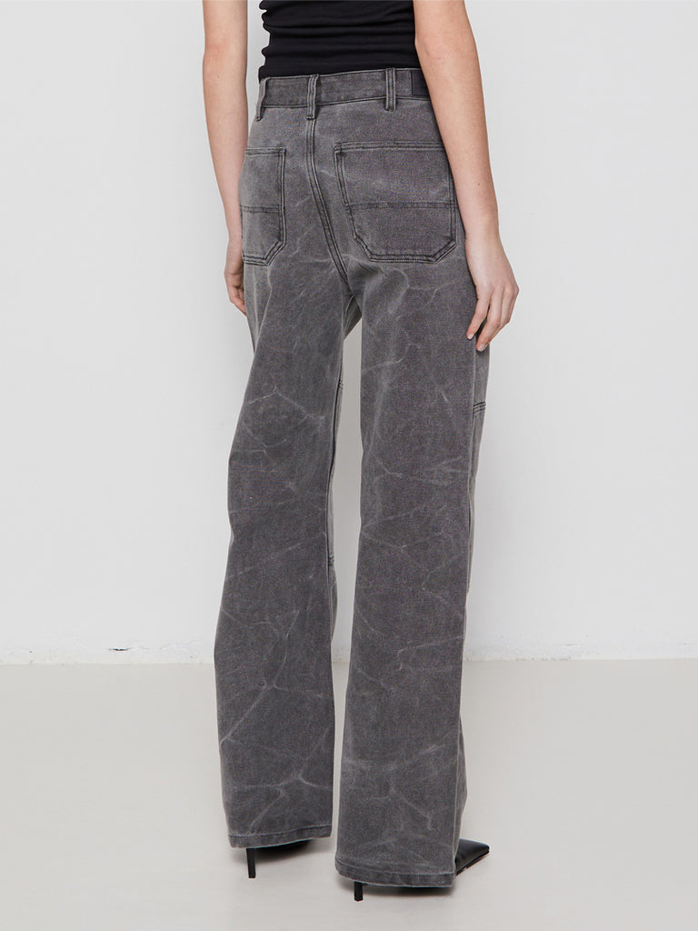 Acne Studios Face - Cotton Canvas Trousers in Carbon Grey – stoy