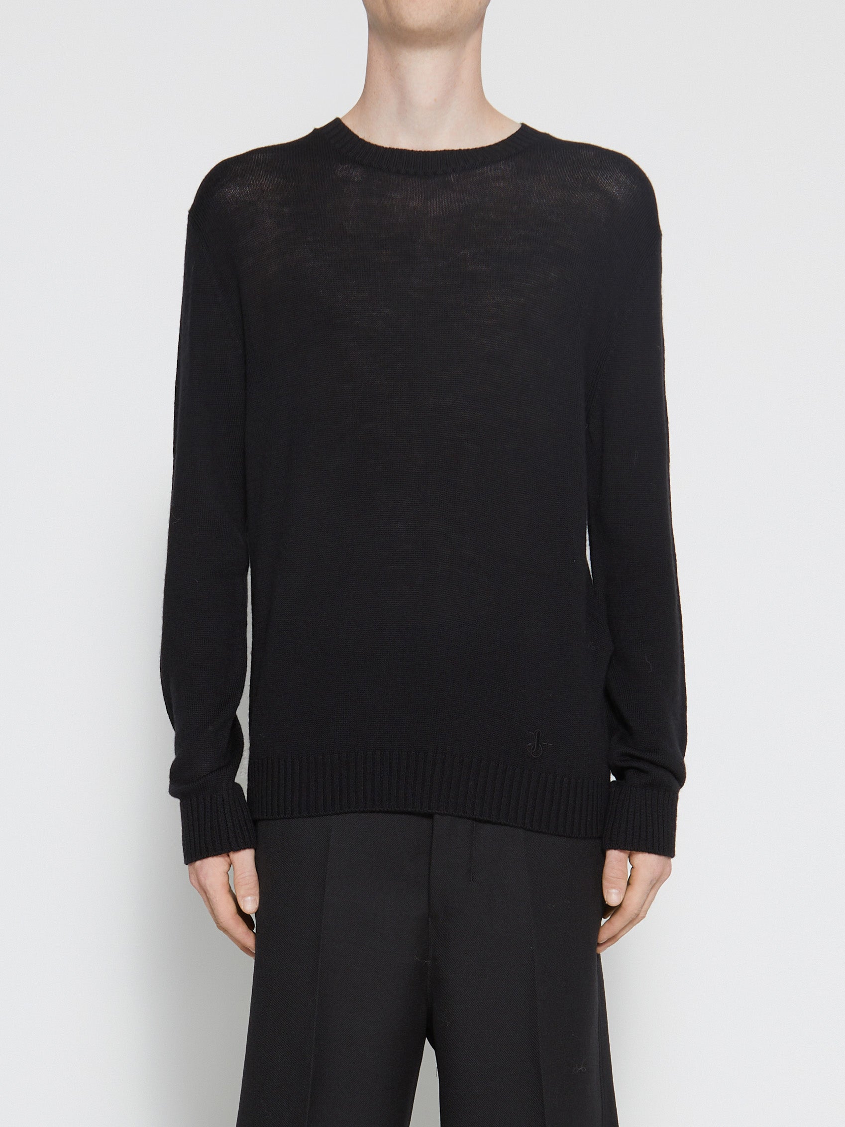 Jil Sander - Sweater CN Long Sleeve in Black – stoy