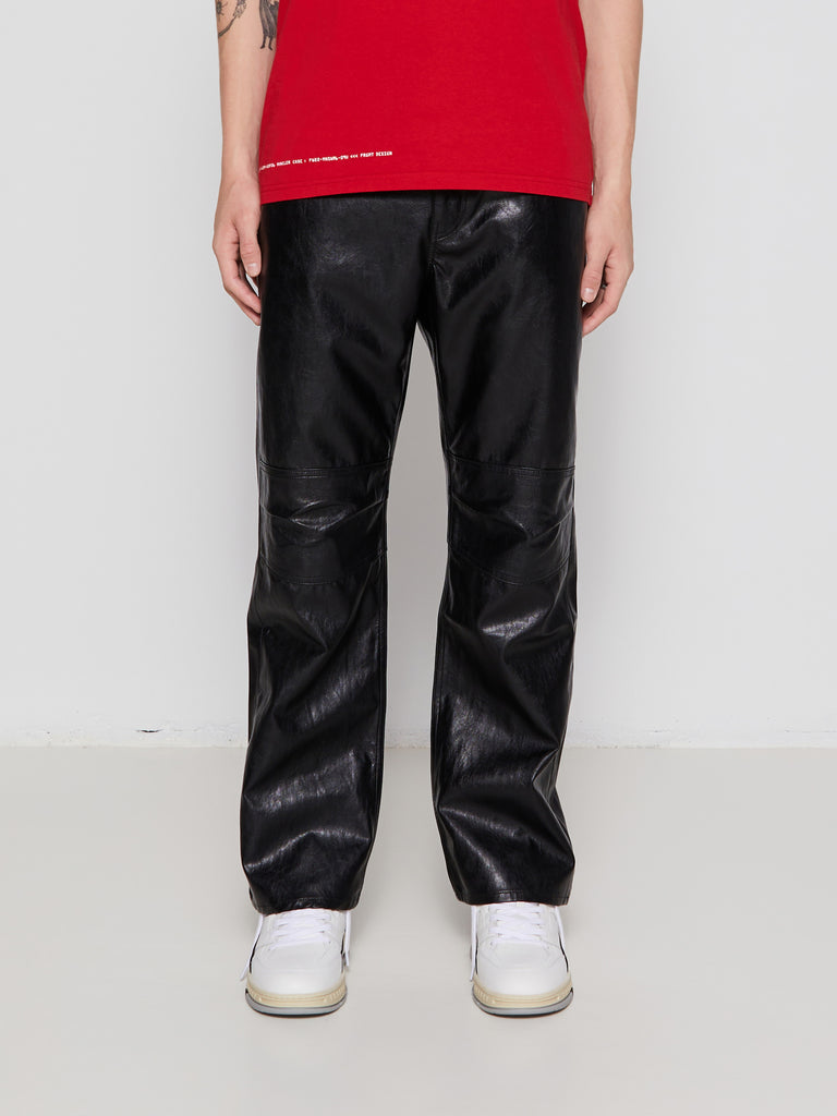 Our Legacy - Formal Moto Cut Pants in Cageian Black Fake Leather