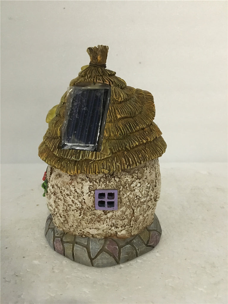 Buy Fairy Garden-House W/Thatched Roof/Star Solar Lights for Sale ...