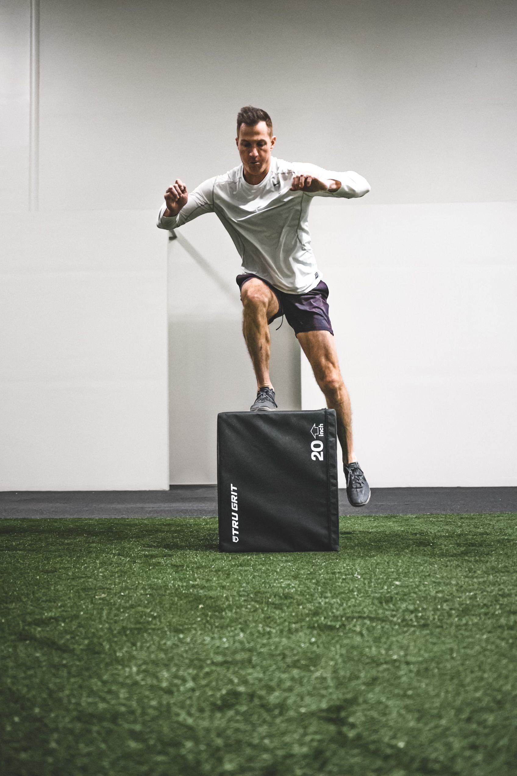 RitFit 3 in 1 Extra Firm Soft Plyo Box Foam Plyometric  Box-30”x24”x20”-20x18x16 Heavy Duty High Density Foam Jumping Box 3  Sizes with PVC