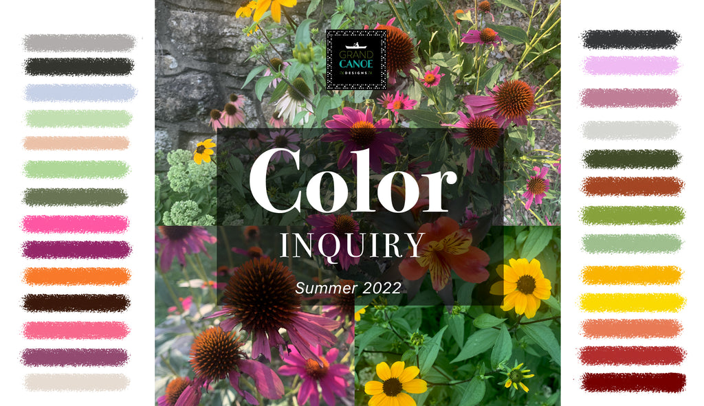 Image of summer flowers and color palette