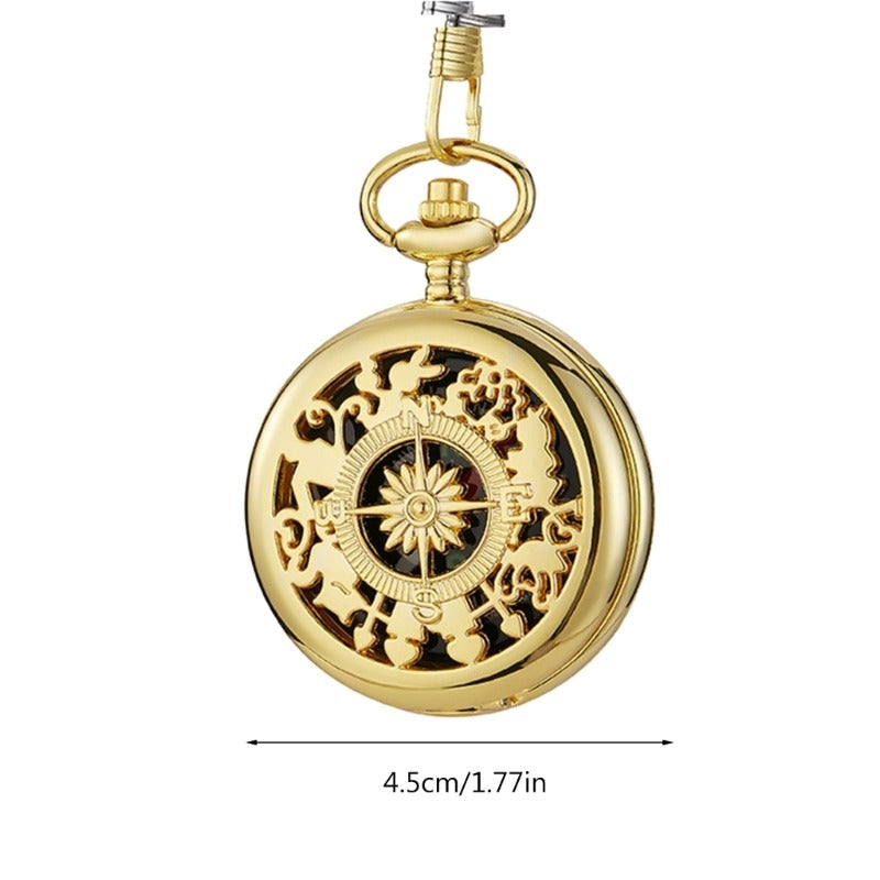 Engrave Pocket Watch Compass Usa Camp Zone 5907