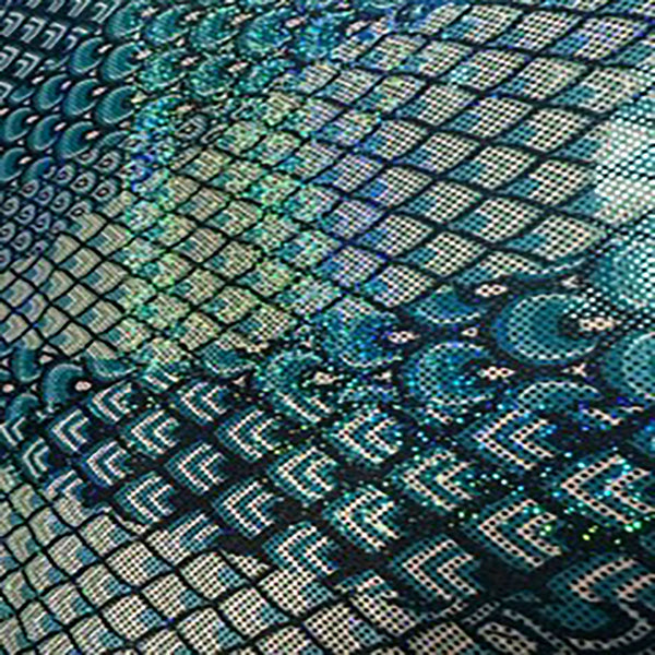 AOFEI Rainbow Reflective Fabric Holographic Fabric Mermaid Fabric
