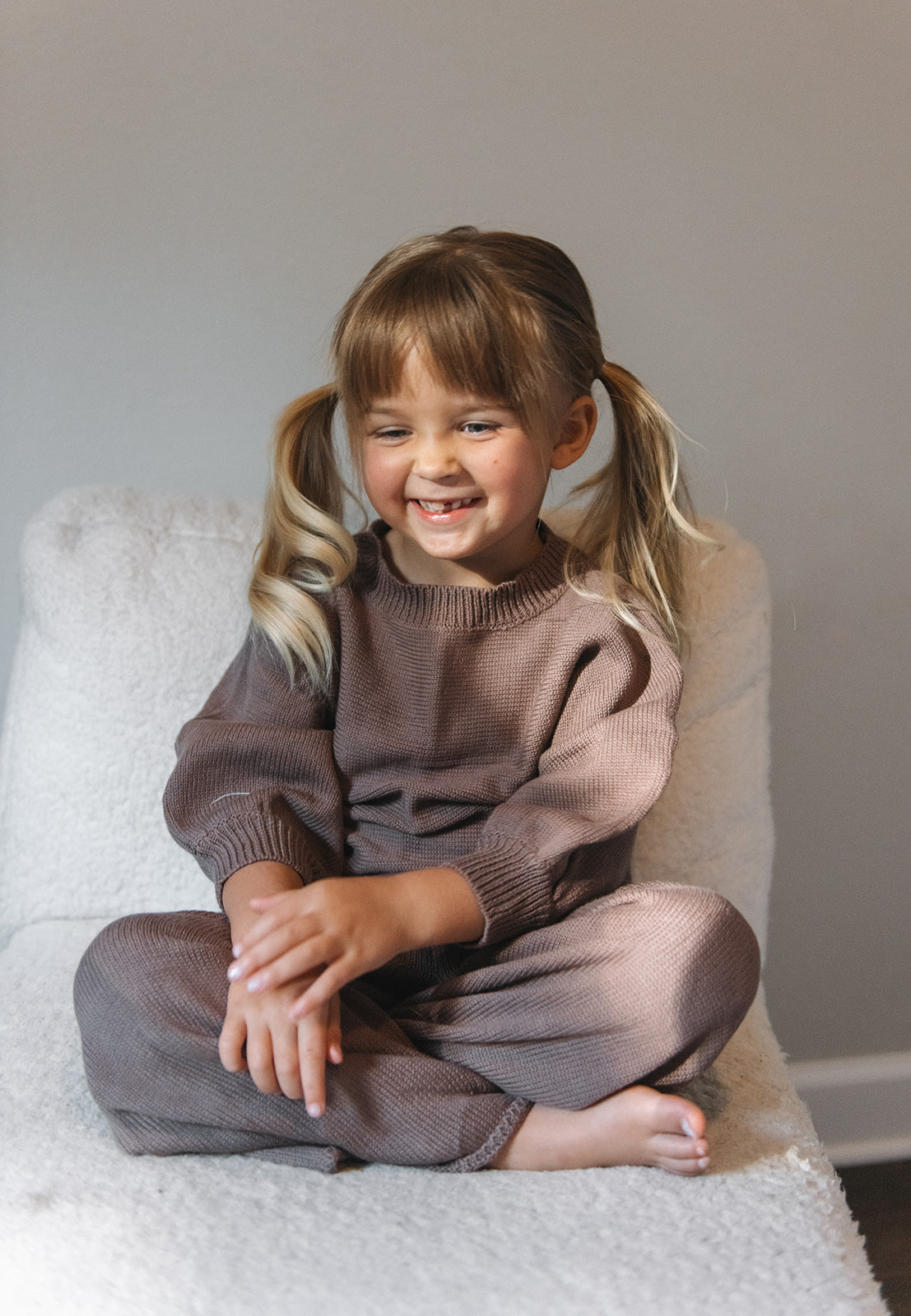Presley Knit Set in Brown