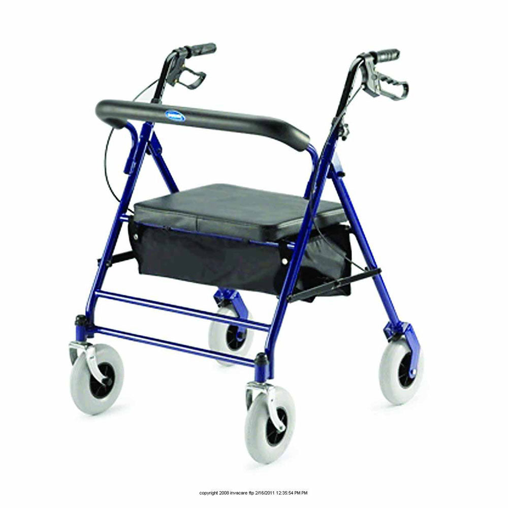 Medline MDS86410XWW - Bariatric Folding Walker with 5 Wheels