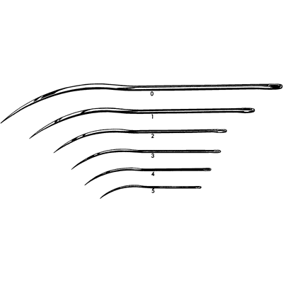 NEEDLES,DOUBLE CURVED,#5,12/PK, Suture