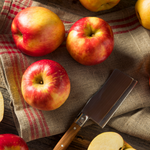 Fresh Organic Gala Apple on kitchen countertop