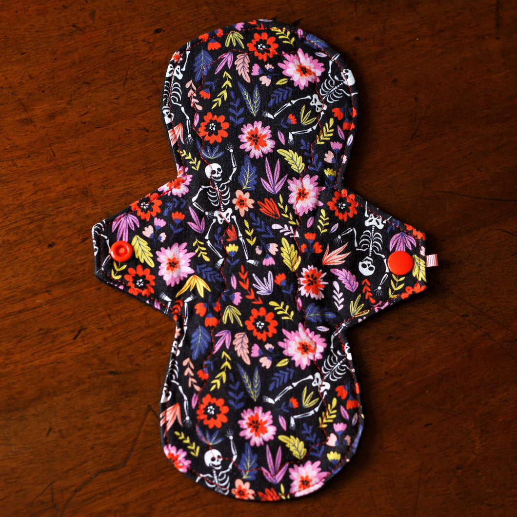 'Floral Skeleton' Cloth Menstrual Pad