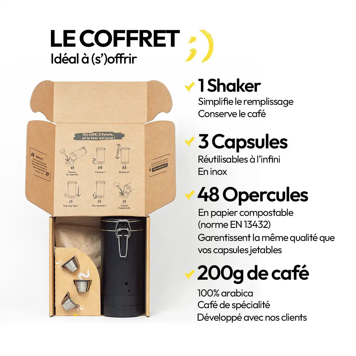 Café capsules Grande compatible Dolce Gusto, U (x 16)  La Belle Vie :  Courses en Ligne - Livraison à Domicile