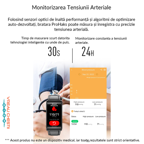 Bratara ceas inteligenta masurare glicemie, masurare sanatate, bratara ceas smart glicemie, bratara ceas  sanatate, bratara ceas glicemie, bratara ceas tensiune arteriala, bratara ceas puls, bratara ceas ECG, bratara ceas monitorizare functii vitale, masoara si verifica: tensiunea arteriala, electrocardiograma 3 derivatii (ECG), procentul de oxigen din sange, pulsul, temperatura, rata respiratorie și somnul. Aplicatie limba romana. Cea mai buna bratara ceas glicemie si tensiune arteriala.