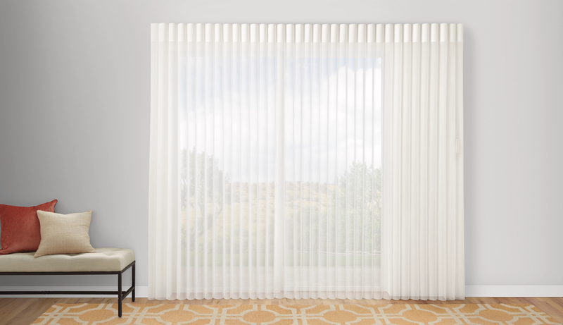Luminette Privacy Sheers on sliding glass doors