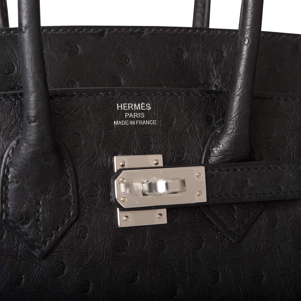 black ostrich birkin bag