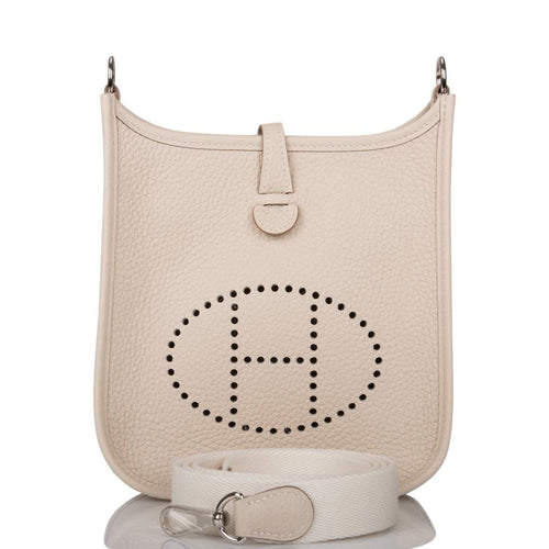 Hermes Evelyne PM Bag Beton Clemence Palladium Hardware