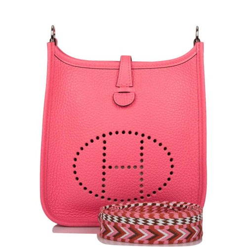 Hermes Rose Azalee Pink Mini TPM Evelyne Messenger Bag