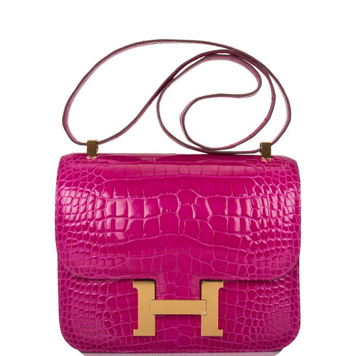 Hermes Constance 24 Matte Black Alligator Ombre Lizard Marquette Palladium Hardware | Hermes Bags