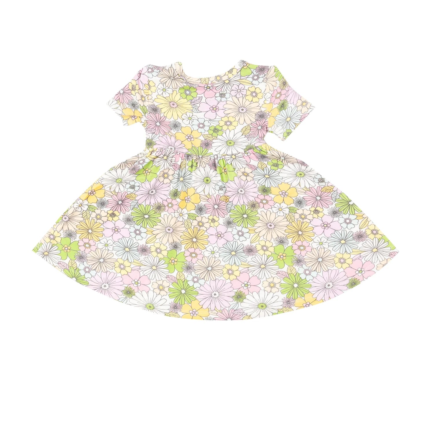 Angel Dear - Twirly S/S Dress - Mixed Retro Floral