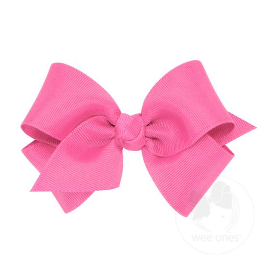 Wee Ones Small Grosgrain Bow Light Pink