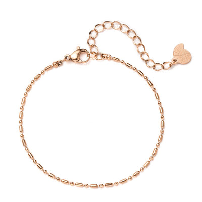 Layered Bobble Chain Bracelet Rose Gold – Hey Happiness