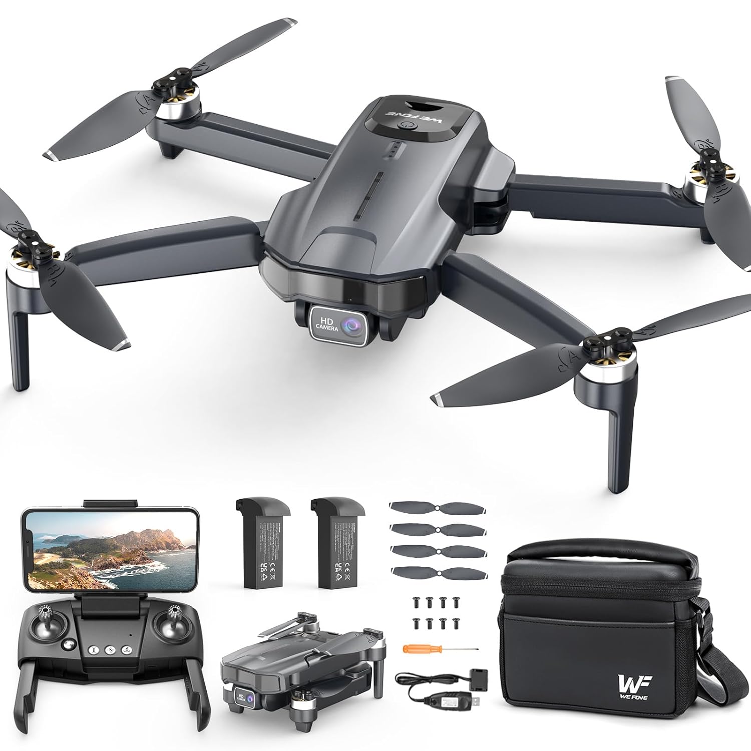 Drones With Camera For Adults 4K, Wf31 Gps Rc Drone Fpv Foldable Quadcopter Fo