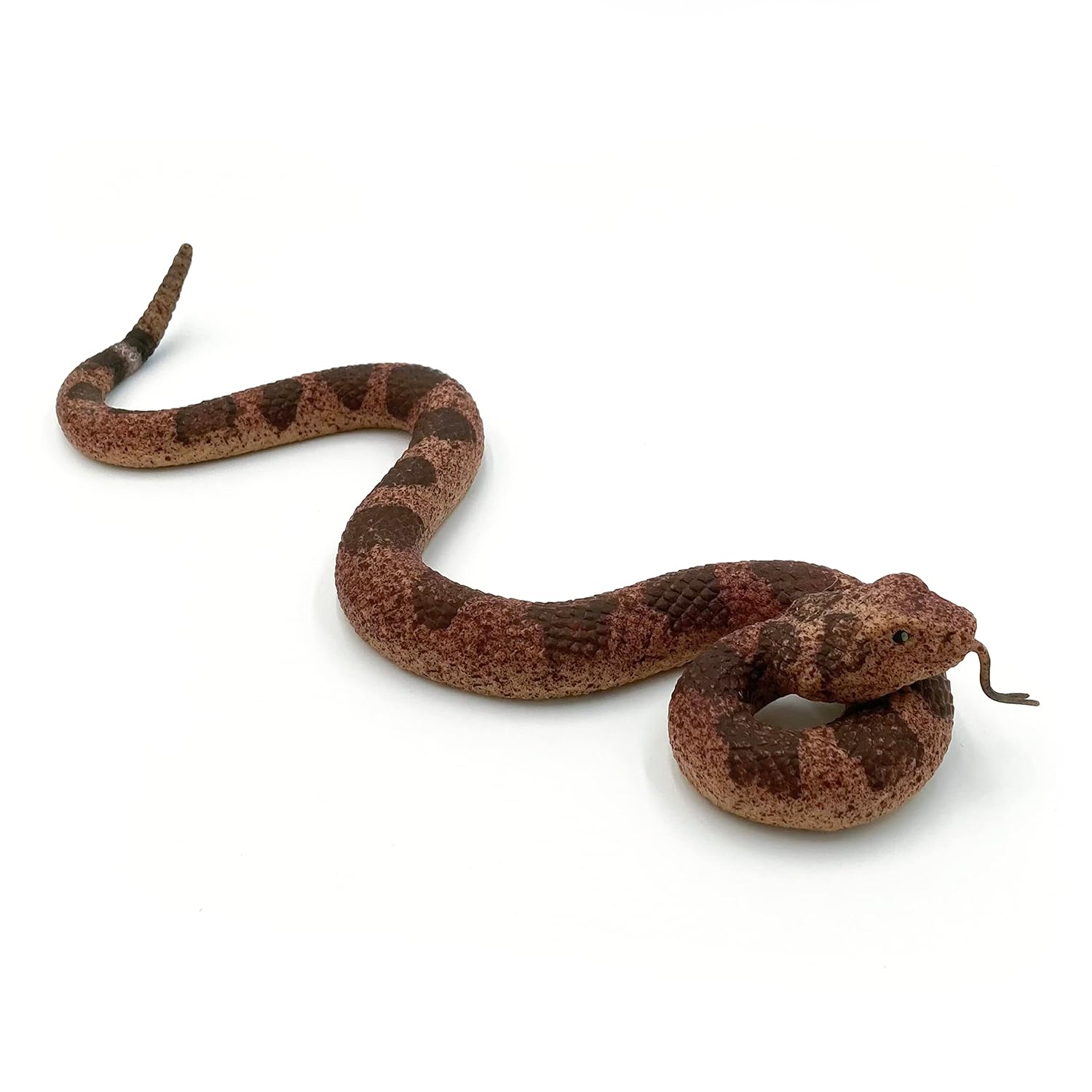 Fake Snake Toy Realistic Rubber Snake Toy 10.3" Rattlesnake Figurine Scare Bir