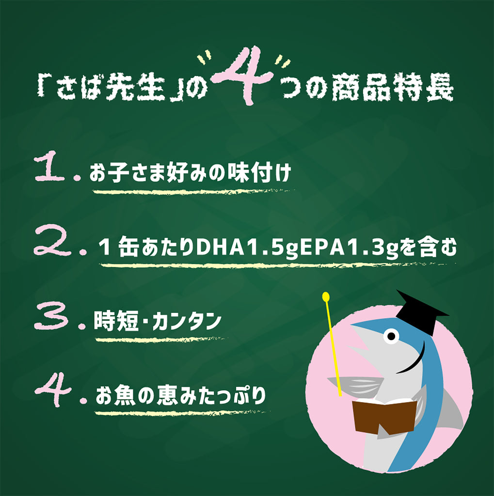 さば先生の4つの商品特長