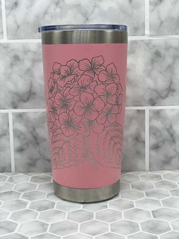 POSH SOIREE Floral Nana Tumbler, 20oz. with Straw and Lid