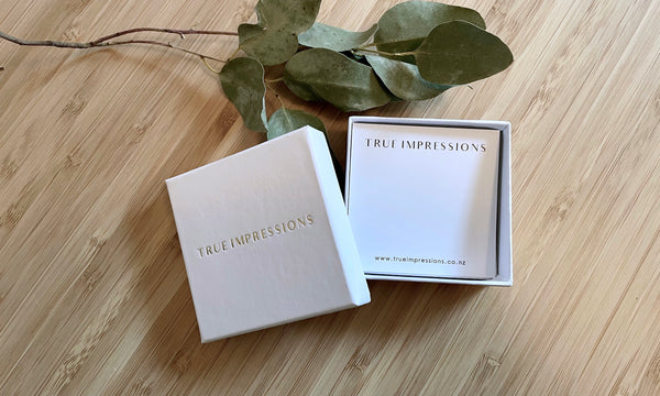 Packaging with True Impressions Gold foiled gift box
