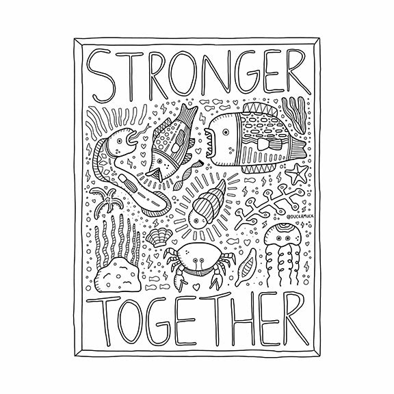 Erwin Ong - Stronger Together Coloring Book