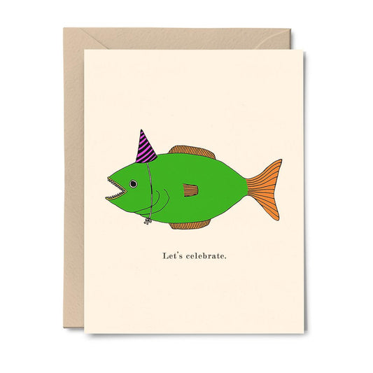 Fish in Party Hats - Happy Birthday Greeting Card – ADUCKAMUCK