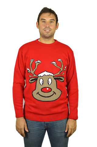 size guide christmas jumpers men REINDEER red XL