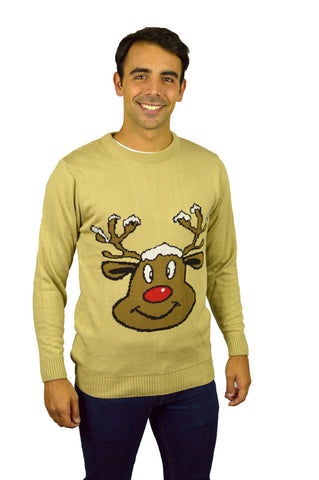 size guide christmas jumpers men REINDEER beige M