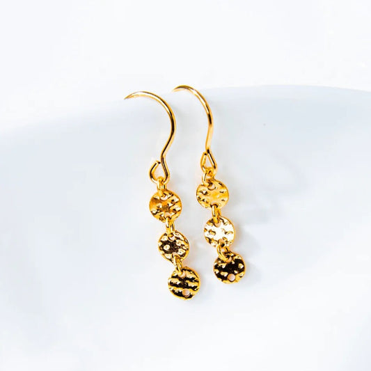 Two Tone Multi Loop Dangle Earrings, 14 Karat Gold | Gold Jewelry Stores Long Island - Fortunoff Jewelry