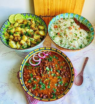 large bowls with food