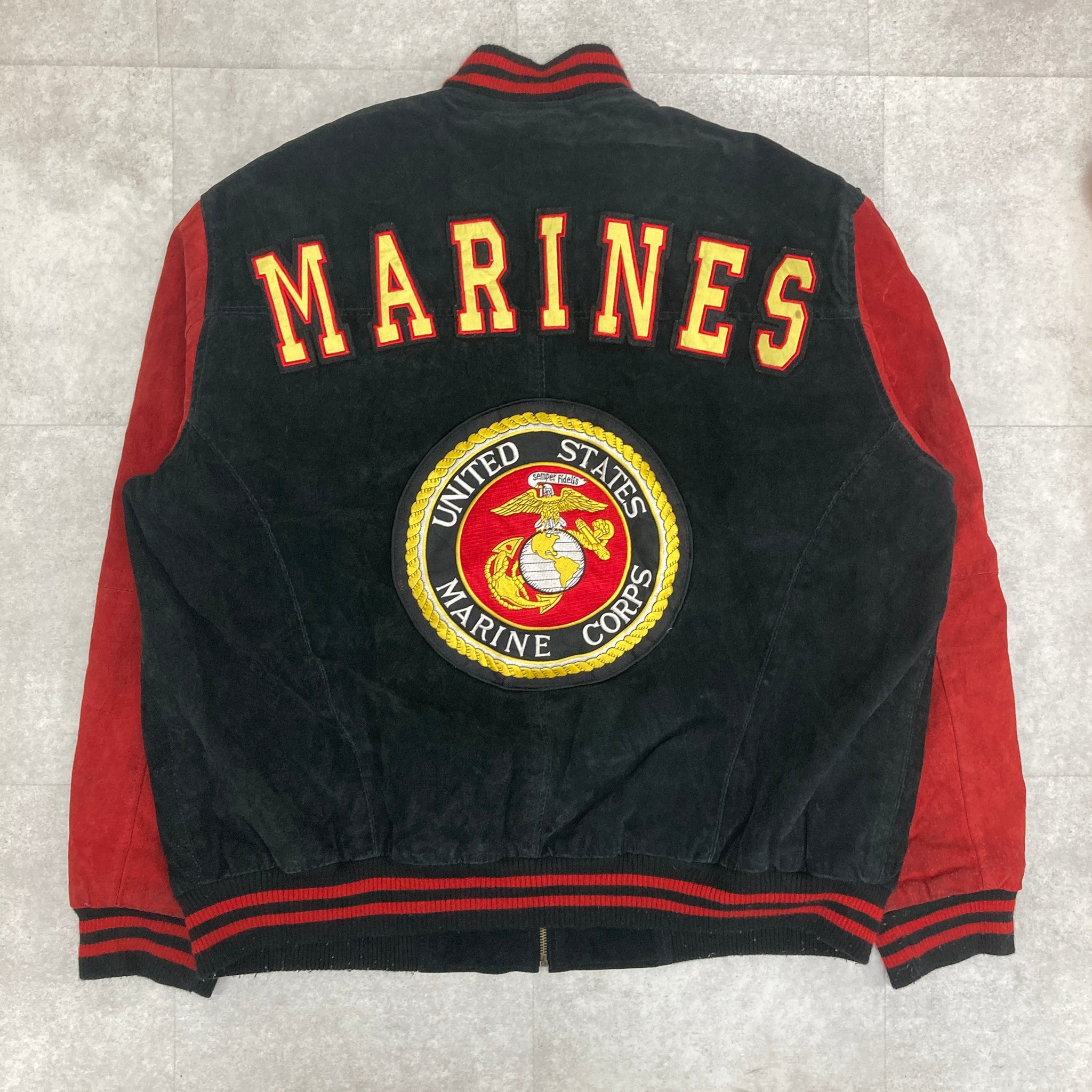 御出産御祝 御祝 出産祝い USMC アメリカ海兵隊 レザー 切り替え 刺繍