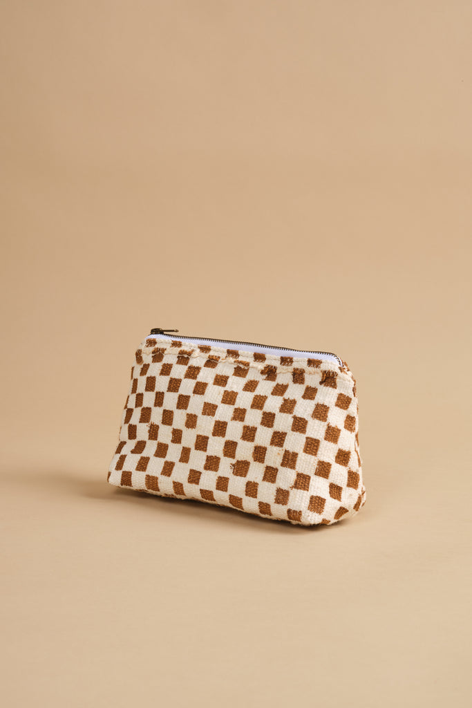 CHECKERED SMILES COSMETIC BAG - Beyond The Rainbow