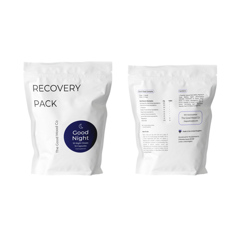 Recovery pack containing magnesium to supports the muscles, blood pressure and energy levels, besides nerve function.