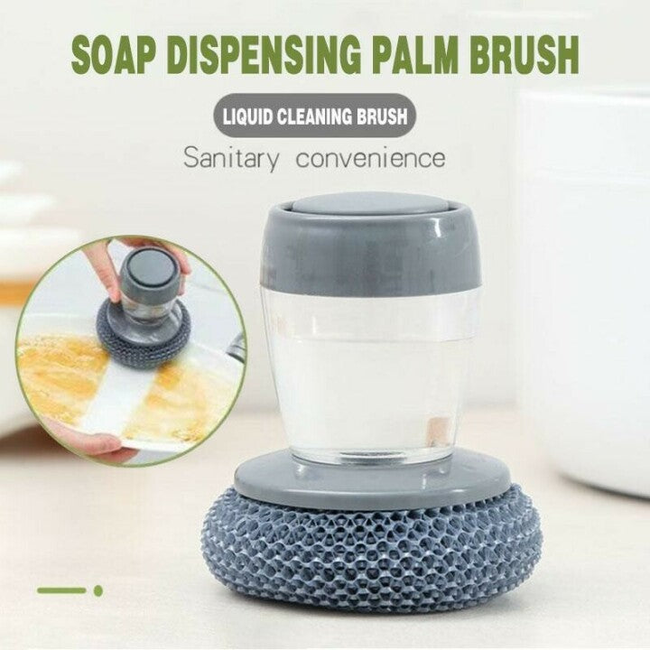 Kitchen Soap Dispensing Palm Brush - Pack of 2 Brushes