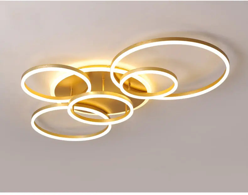 tobben Buitensporig Scheiden Gouden Moderne plafondlamp incl. Dimbare LED-verlichting met afstandsb –  Lampfabriek