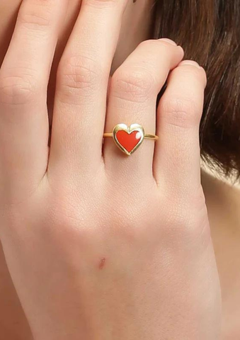 Neon Heart-shaped Ring: