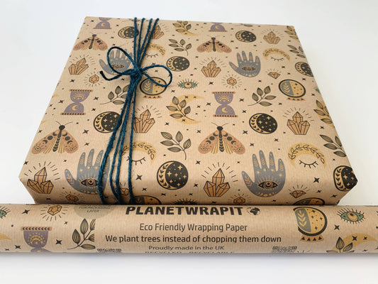 Diggers and Tractor Recycled Eco Kraft Wrapping Paper – Sunshine