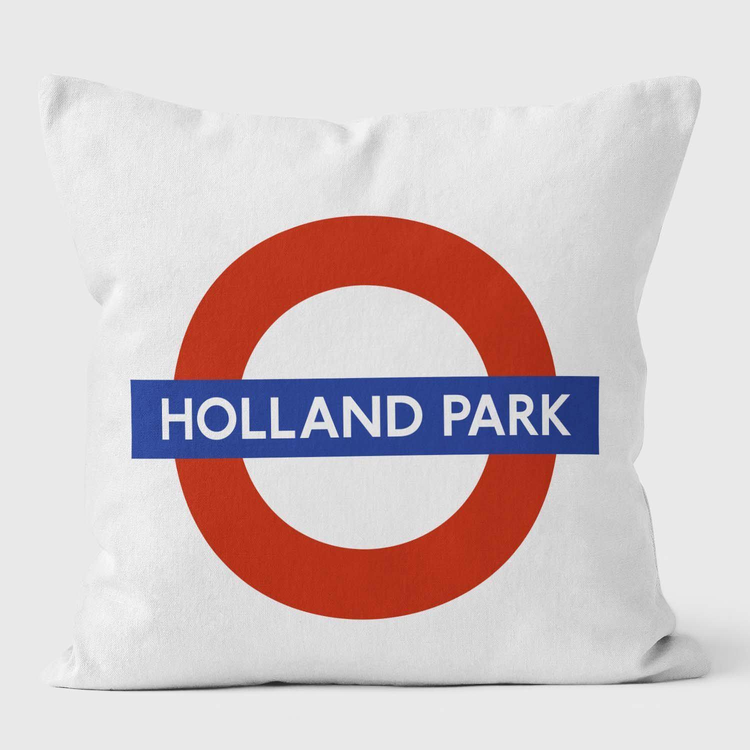 Holland Park London Underground Tube Station Roundel Cushion ...